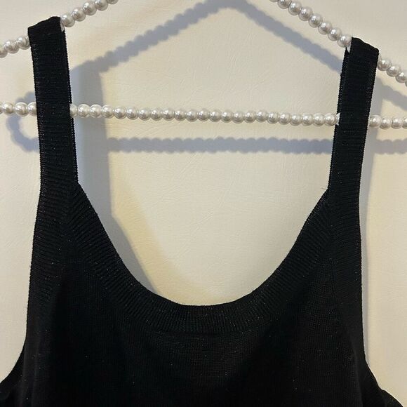 torrid tank top 3x black wool polyester blend metallic cami layer money - Picture 8 of 8